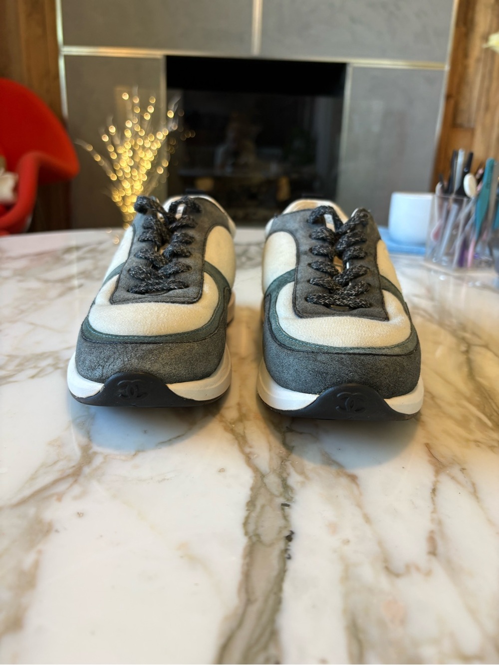 CHANEL Women’s Sneakers, two tone green from 2024 collection. Open to offers! 😊 - Picture 8 of 15